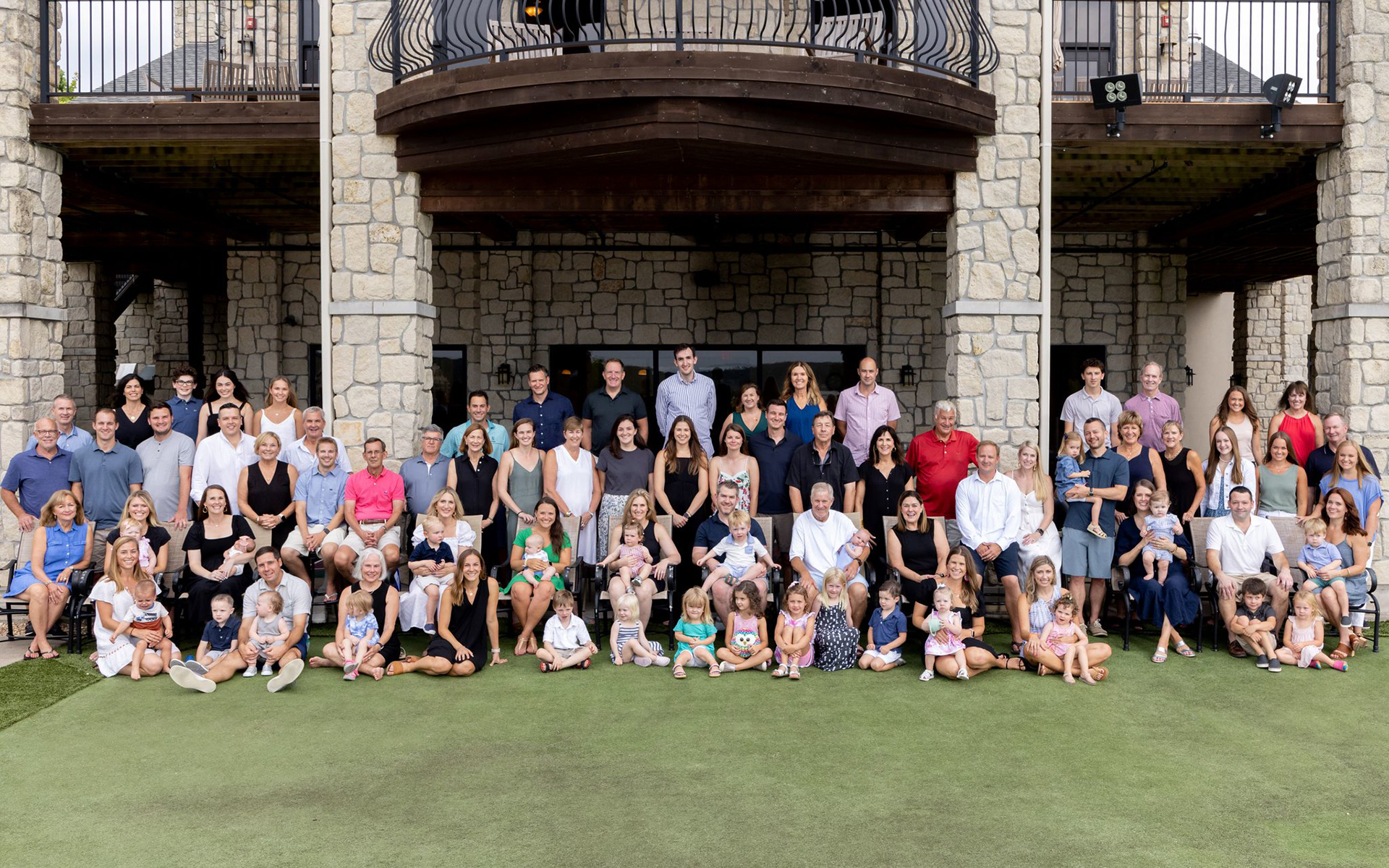 Three generations of the Tracy family join together in 2021 for a family reunion in Missouri.